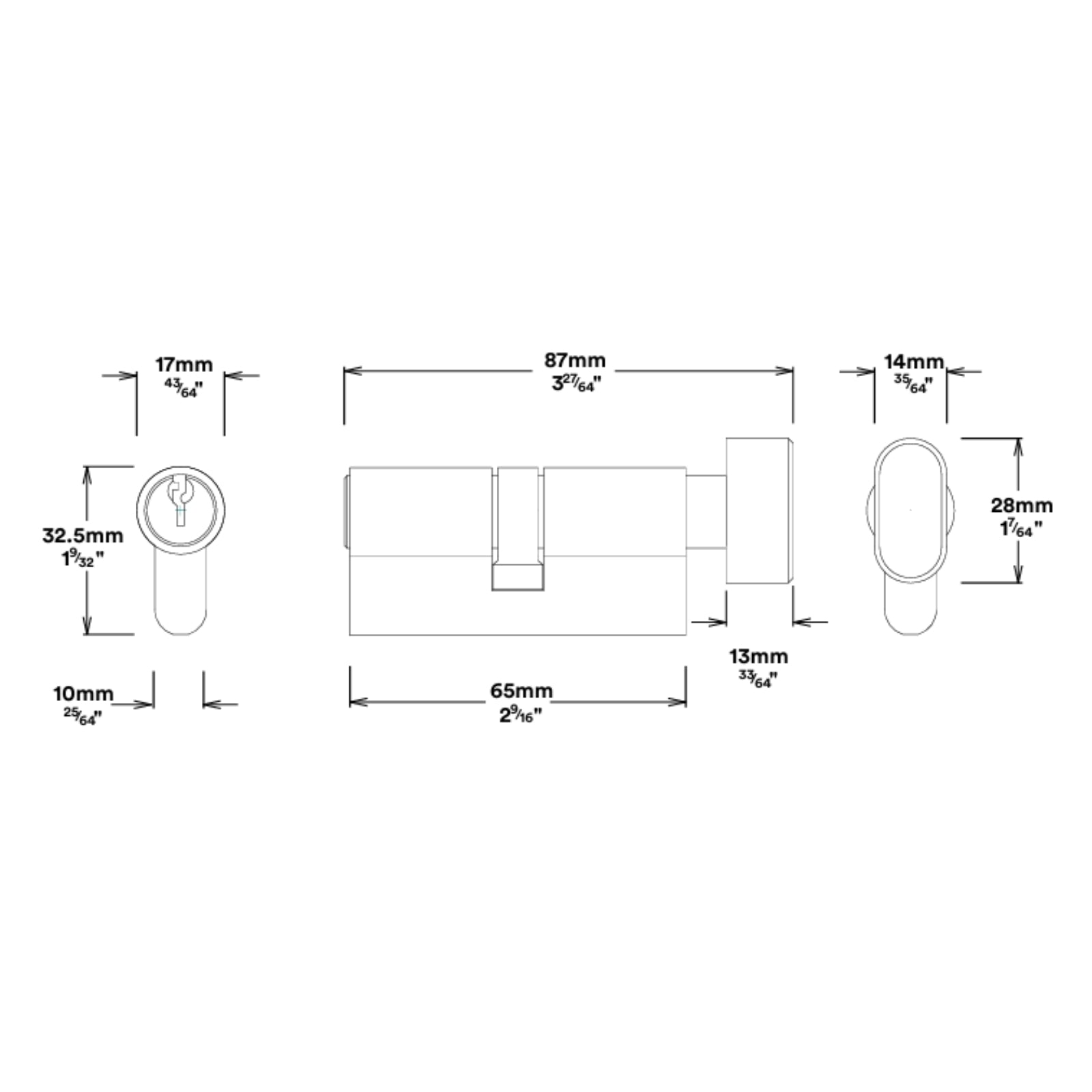 Key Thumb Iver Brunswick Lever Rectangular Backplate Entrance Kit with High Security Lock Satin Nickel 14752KENTR60KT - The Blue Space