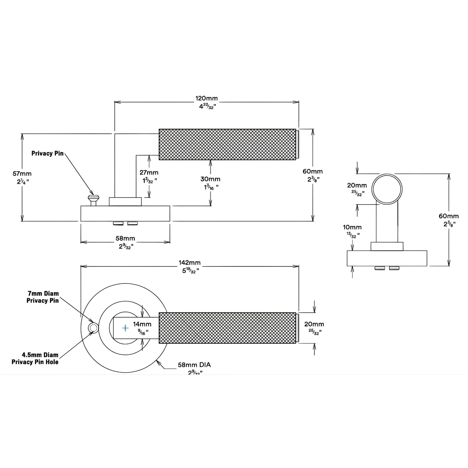 Lever Iver Brunswick Lever Round Rose Privacy Kit Signature Brass 0351KIBPRIV60 - The Blue Space
