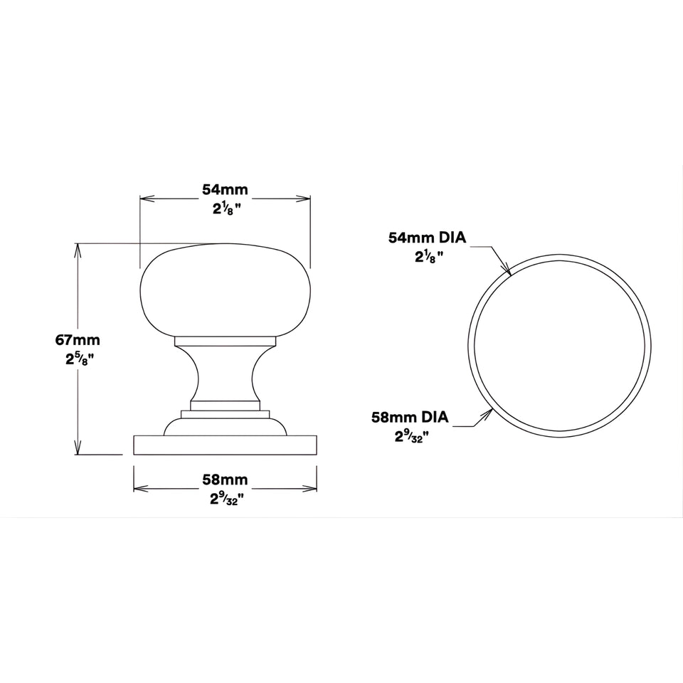 Iver Cambridge Knob Round Rose Passage Kit Satin Nickel