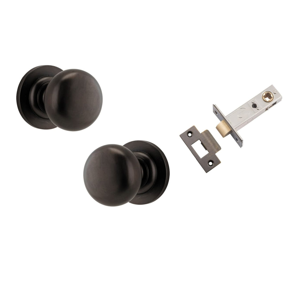 Iver Cambridge Knob Round Rose Passage Kit Signature Brass