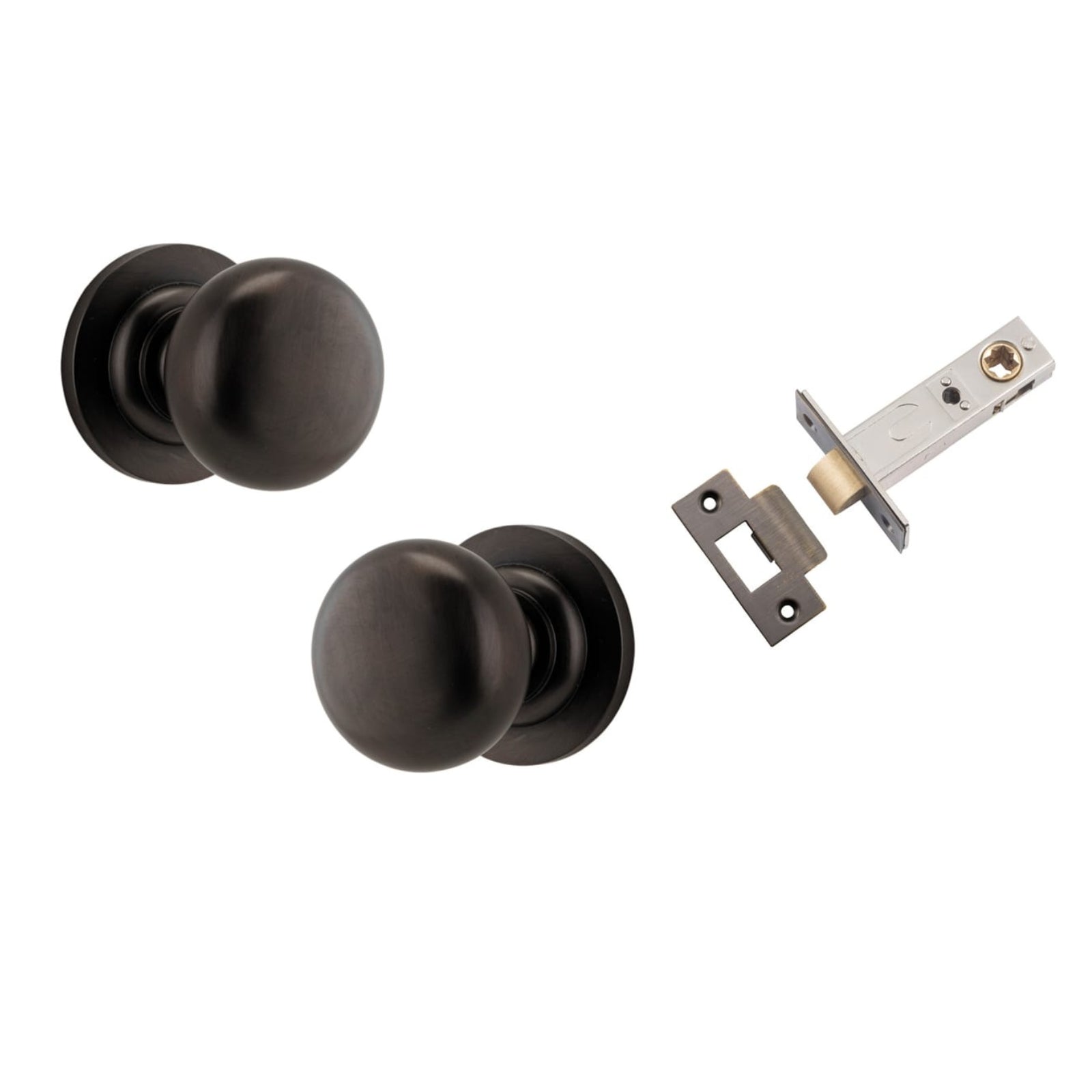 Iver Cambridge Knob Round Rose Passage Kit Signature Brass  0201KPASS60 - The Blue Space