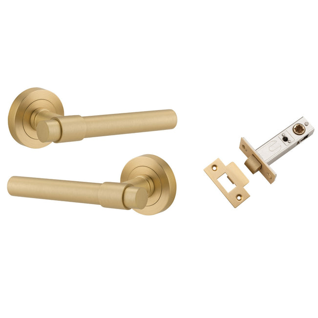 Iver Helsink Lever Round Rose Passage Kit Brushed Gold PVD 16626KPASS60 - The Blue Space
