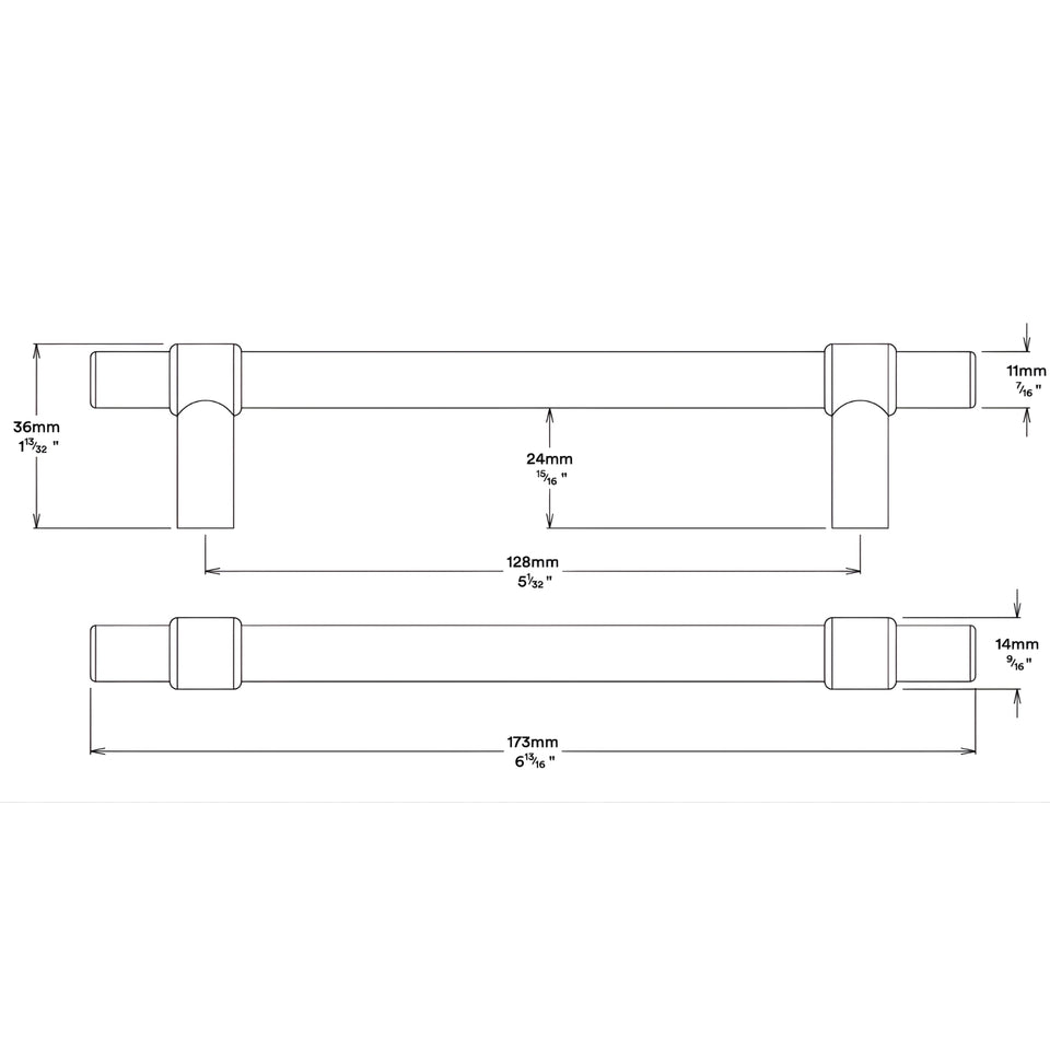 Iver Helsinki 128mm Cabinet Pull Handle Satin Nickel