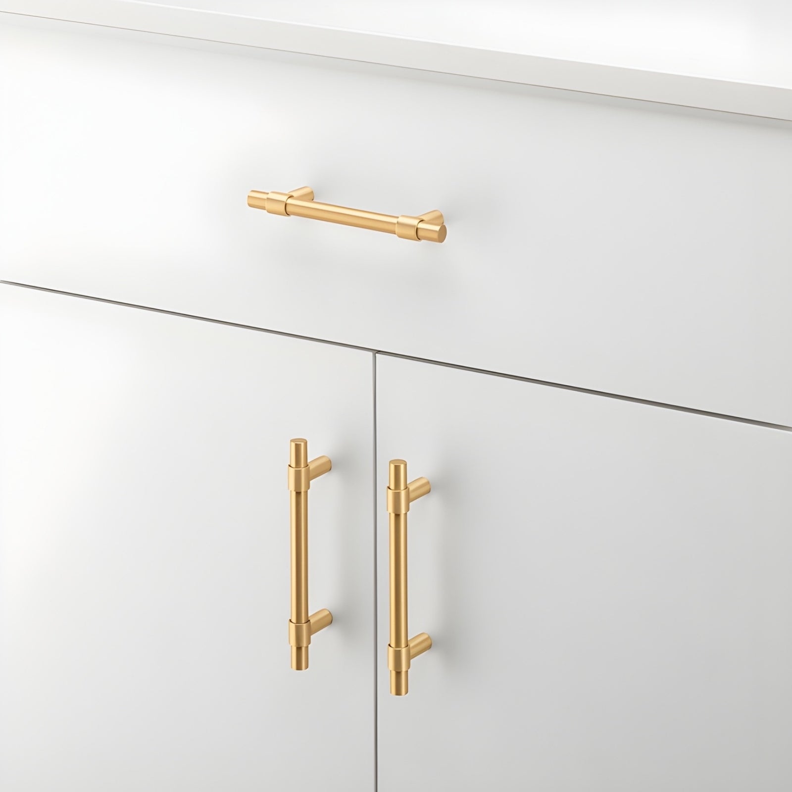 Detail1 Iver Helsinki 96mm Cabinet Pull Handle Brushed Brass 20996 - The Blue Space
