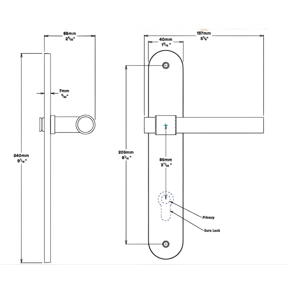Iver Helsinki Lever Oval Backplate Entrance Kit with High Security Lock Brushed Brass