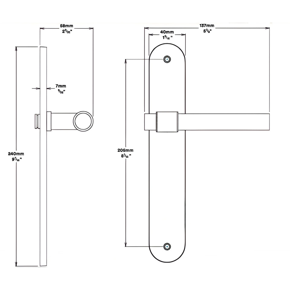 Iver Helsinki Lever Oval Backplate Passage Kit Brushed Brass