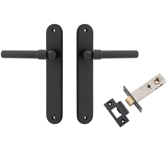 Iver Helsinki Lever Oval Backplate Passage Kit Matte Black 12900KPASS60 - The Blue Space