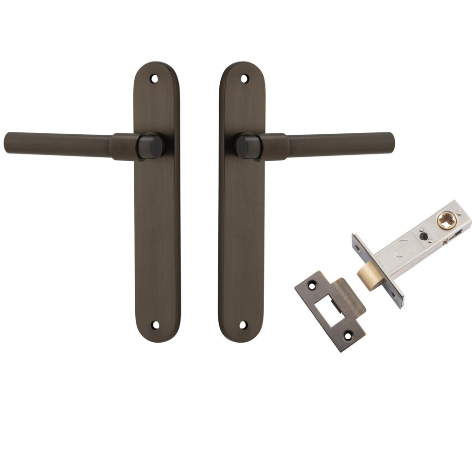 Iver Helsinki Lever Oval Backplate Passage Kit Signature Brass
