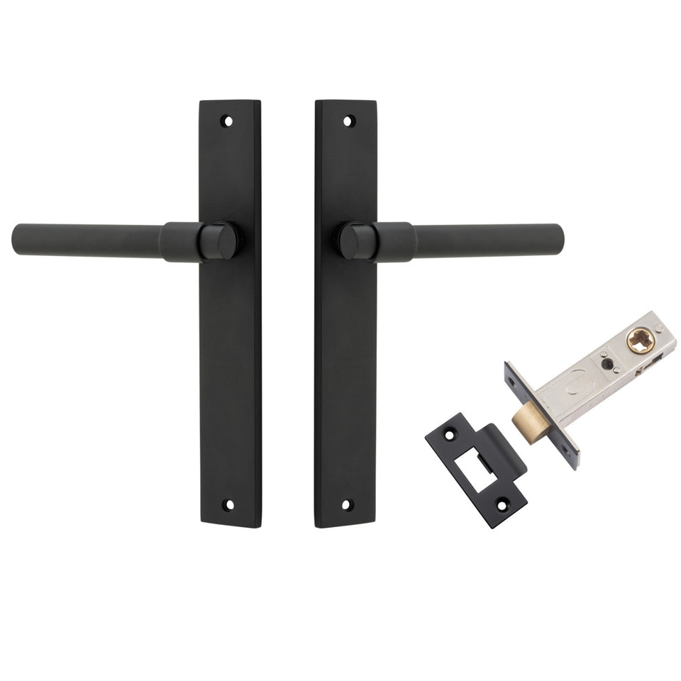 Iver Helsinki Lever Rectangular Backplate Passage Kit Matte Black
