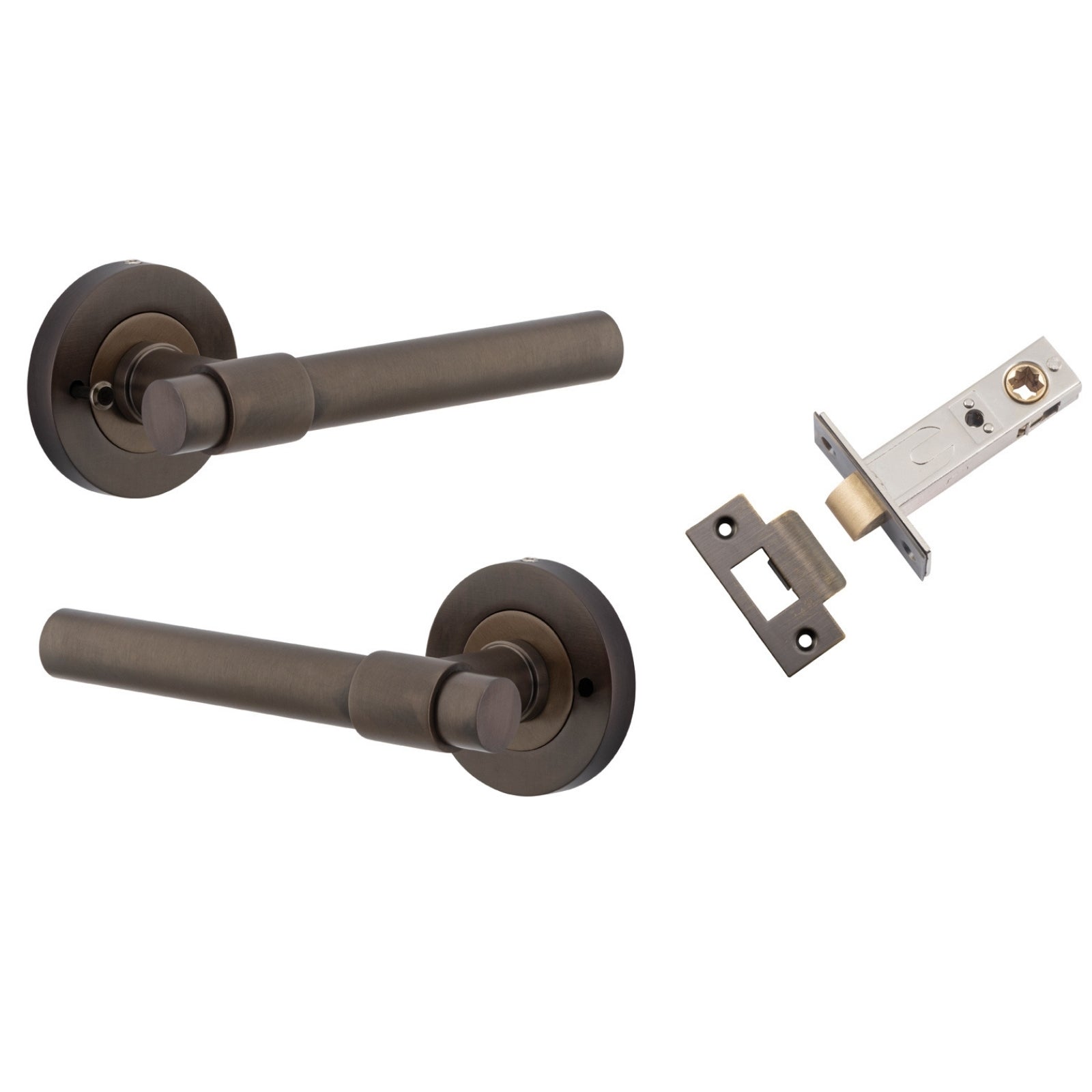 Iver Helsinki Lever Round Rose (Inbuilt Privacy) Signature Brass  20621KIBPRIV60 - The Blue Space
