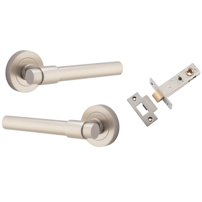 Iver Helsinki Lever Round Rose Passage Kit Satin Nickel 20629KPASS60 - The Blue Space