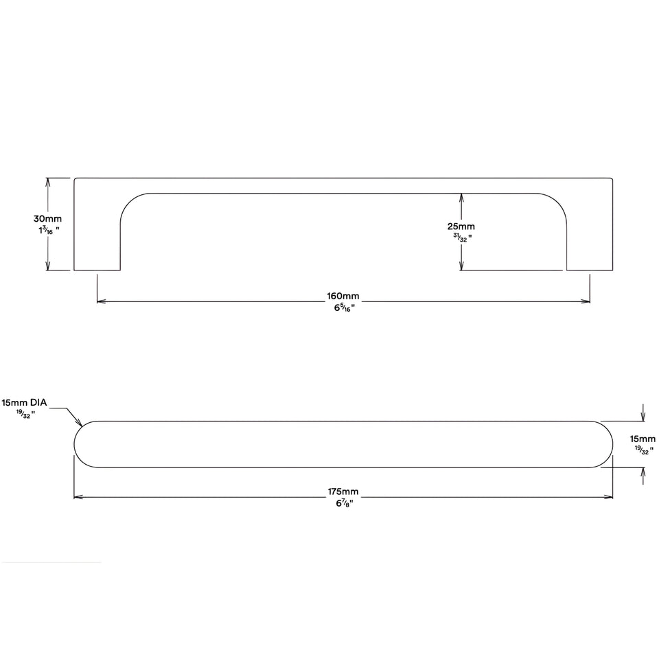 Iver Osaka 160mm Cabinet Pull Handle Polished Chrome