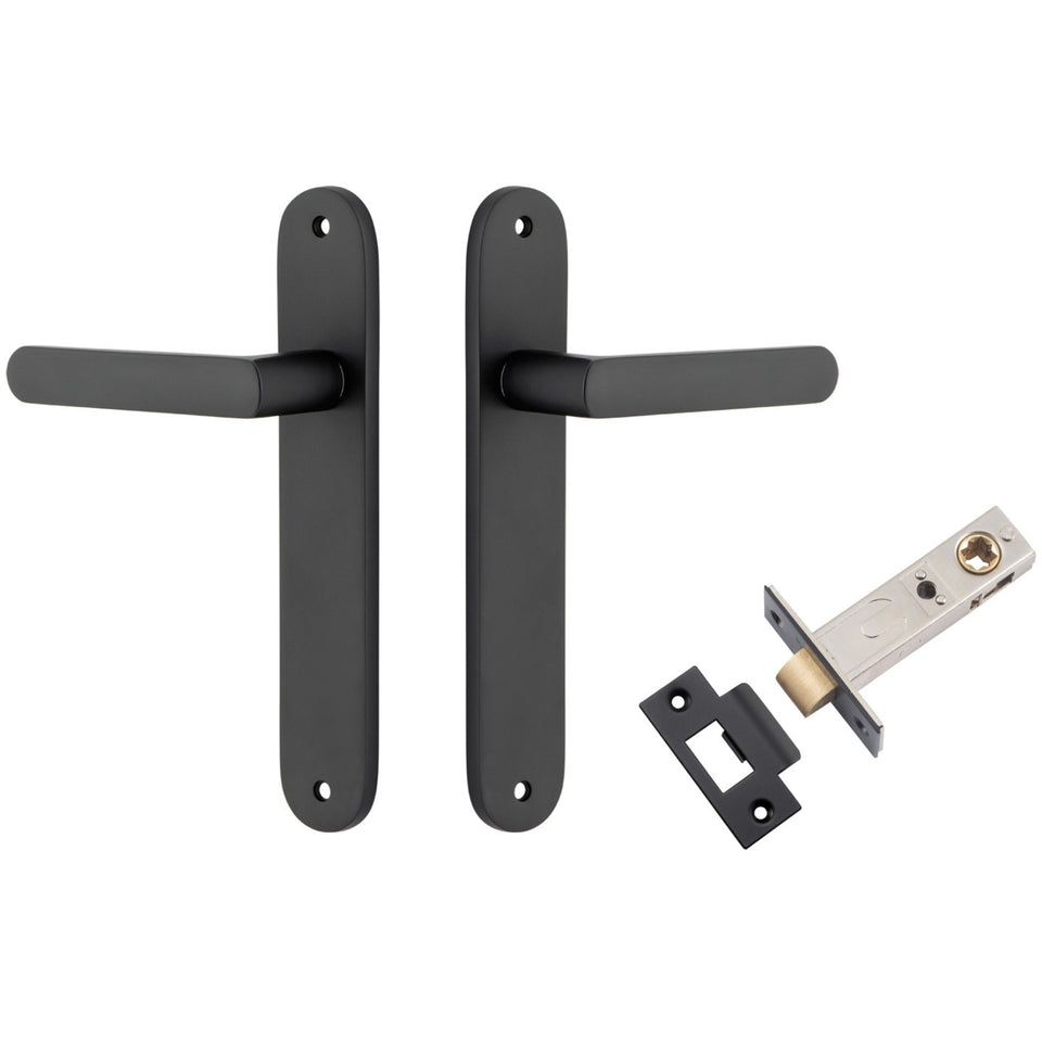 Iver Osaka Lever Oval Backplate Passage Kit Matte Black