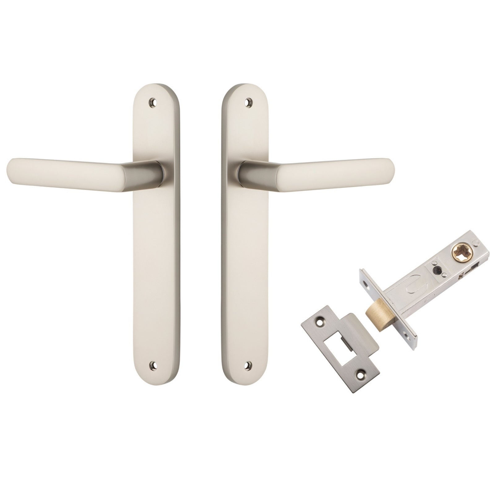 Iver Osaka Lever Oval Backplate Passage Kit Satin Nickel 14864KPASS60 - The Blue Space