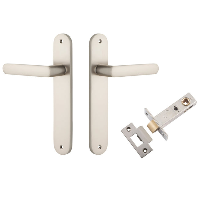 Iver Osaka Lever Oval Backplate Passage Kit Satin Nickel 14864KPASS60 - The Blue Space
