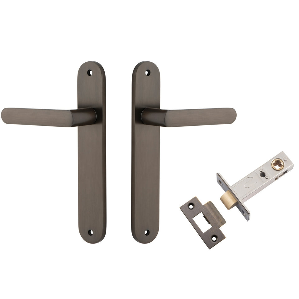 Iver Osaka Lever Oval Backplate Passage Kit Signature Brass