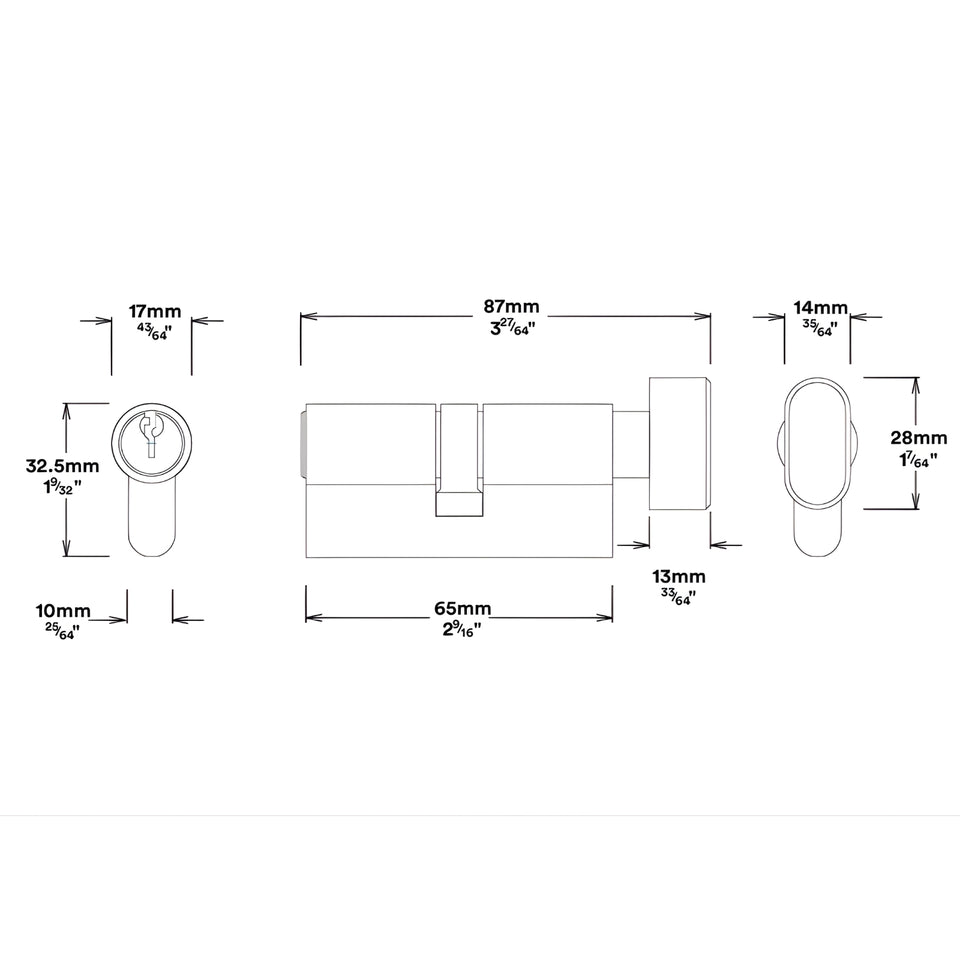 Iver Osaka Lever Rectangular Backplate Entrance Kit with High Security Lock Matte Black