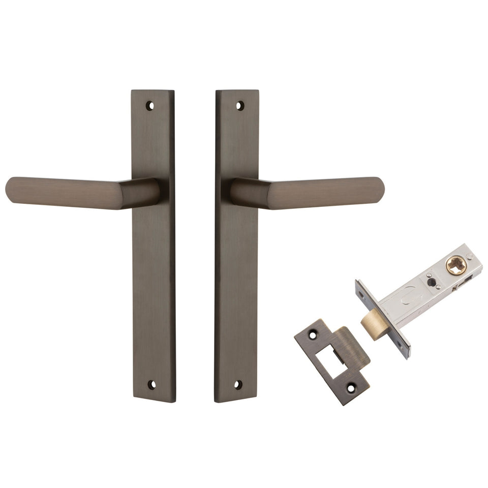 Iver Osaka Lever Rectangular Backplate Passage Kit Signature Brass
