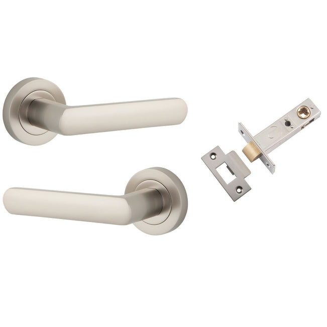 Iver Osaka Lever Round Rose Passage Kit Satin Nickel 20779KPASS60 - The Blue Space