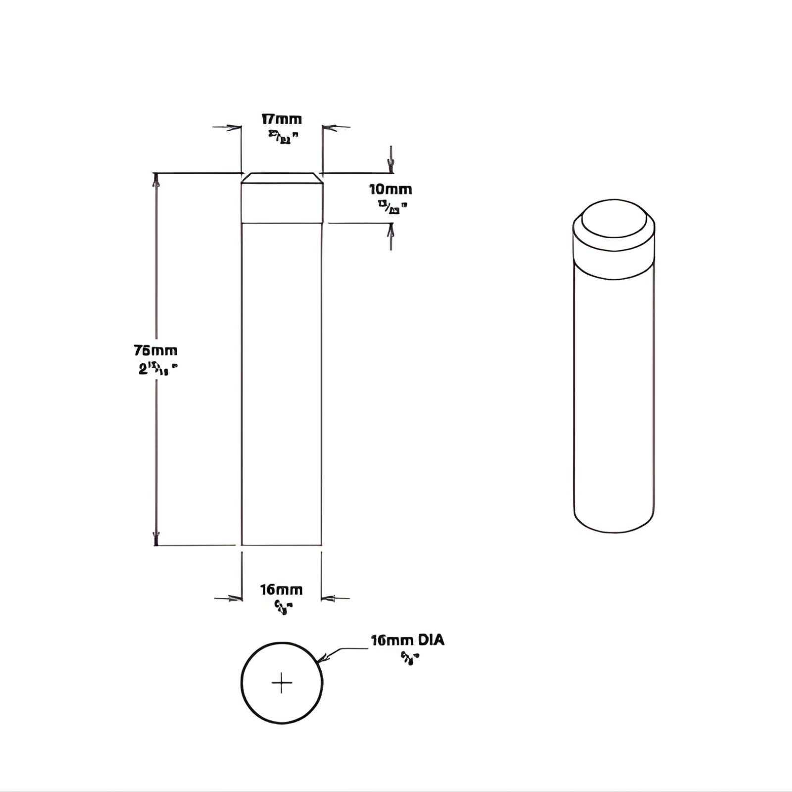 Line Drawing Iver Pencil Door Stop Satin Nickel 20459 - The Blue Space