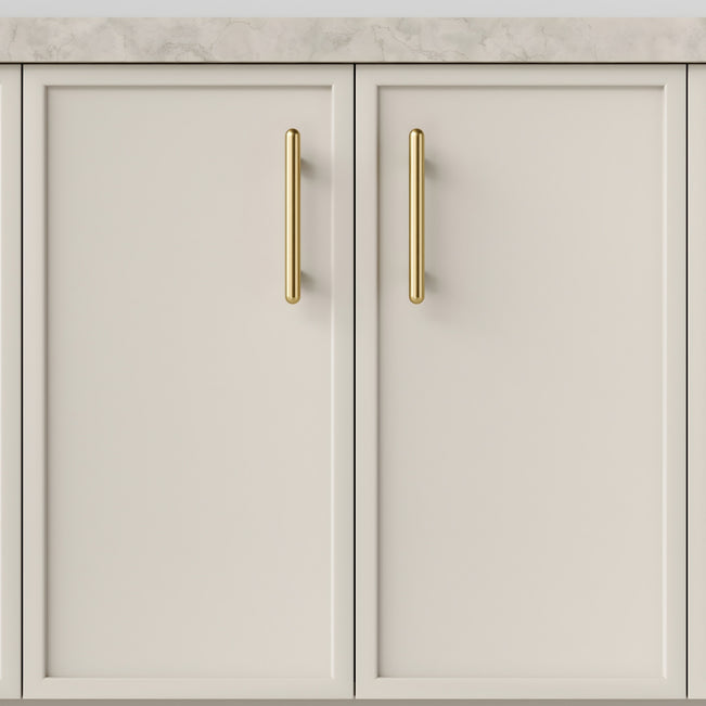 Hero Iver Puerto 128mm Cabinet Pull Handle Brushed Gold PVD 24030 - The Blue Space