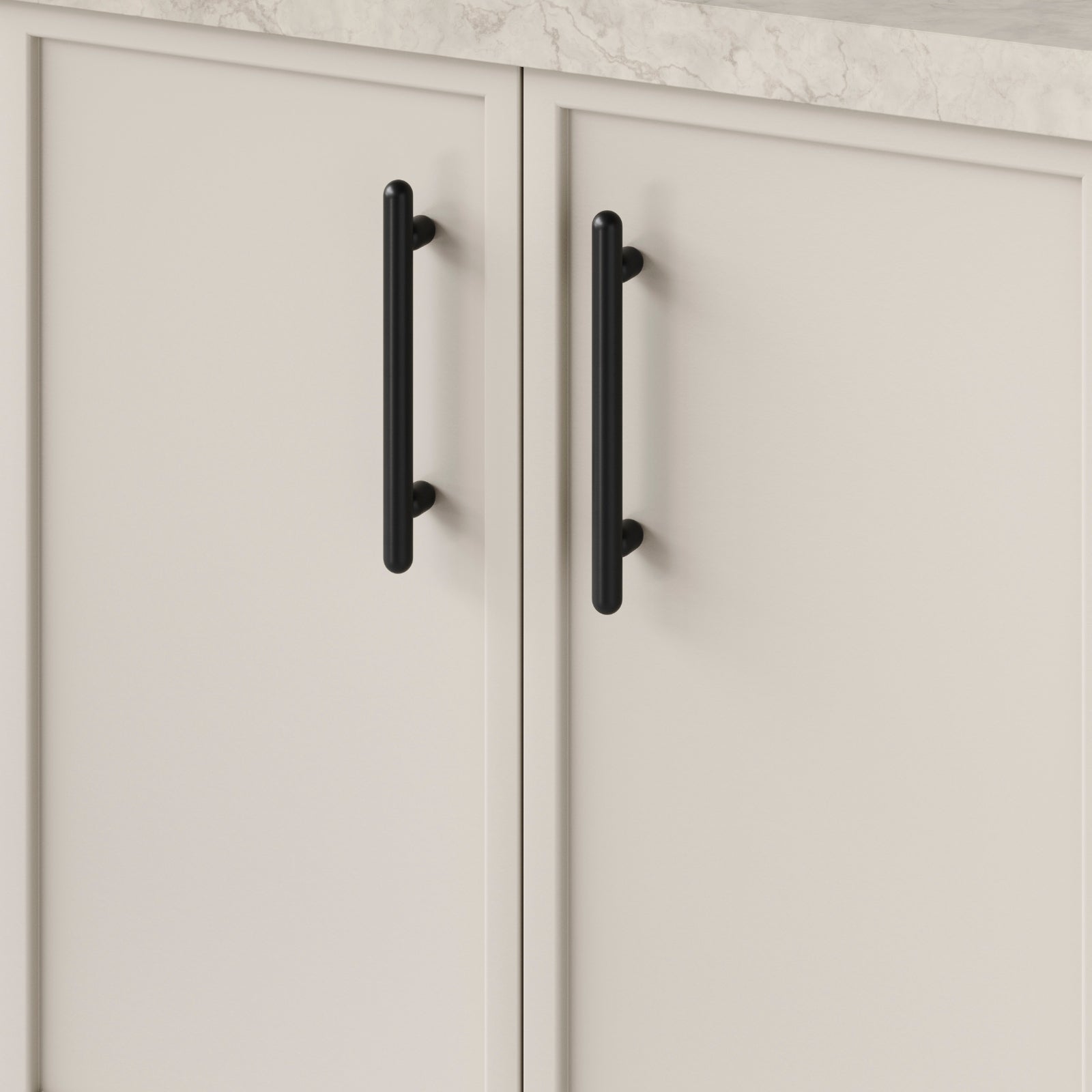 Detail1 Iver Puerto 160mm Cabinet Pull Handle Matte Black 24043 - The Blue Space