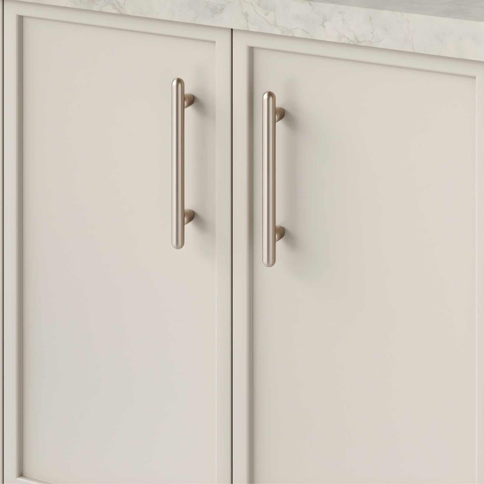 Detail1 Iver Puerto 160mm Cabinet Pull Handle Satin Nickel 24045 - The Blue Space