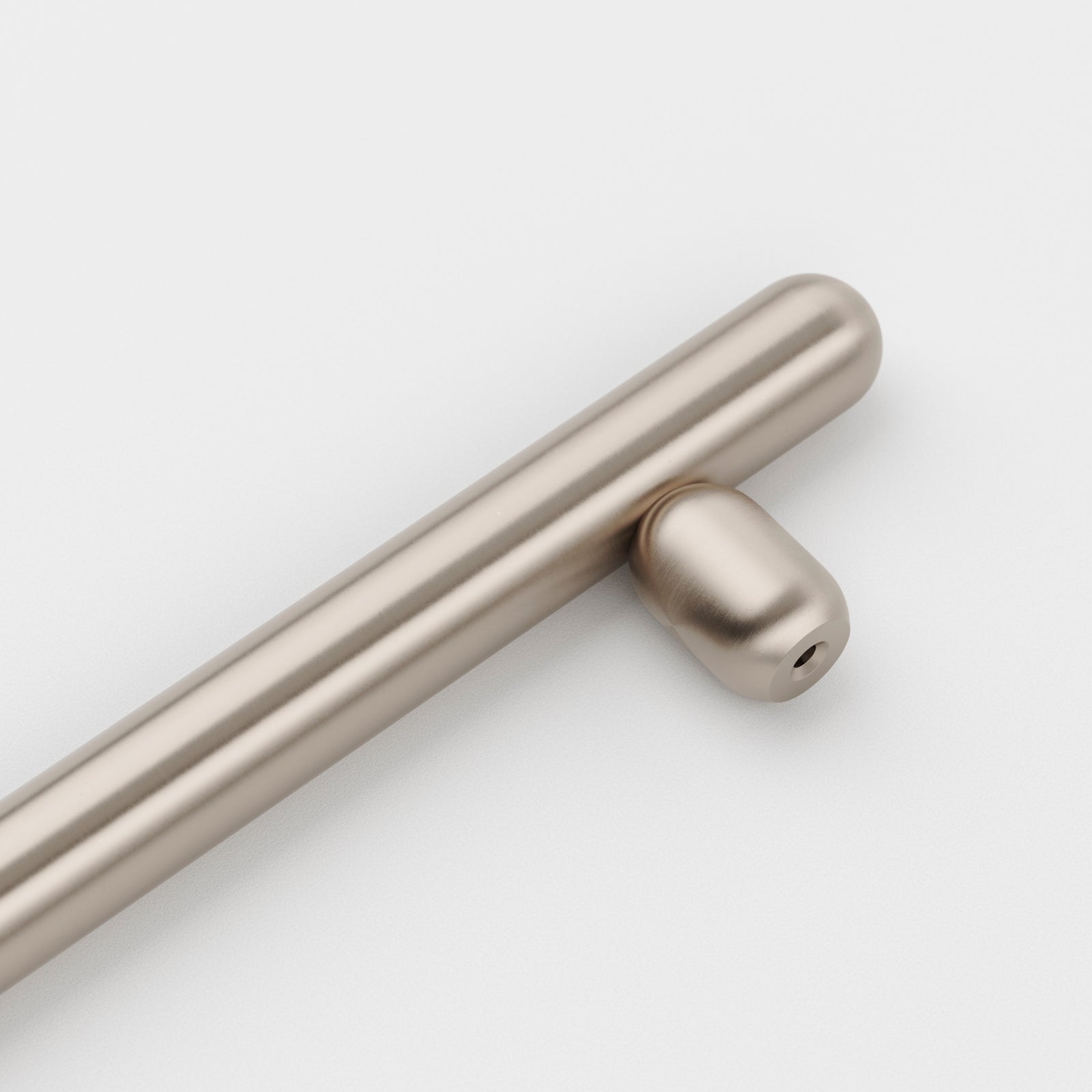 Detail1 Iver Puerto 256mm Cabinet Pull Handle Satin Nickel 24055 - The Blue Space