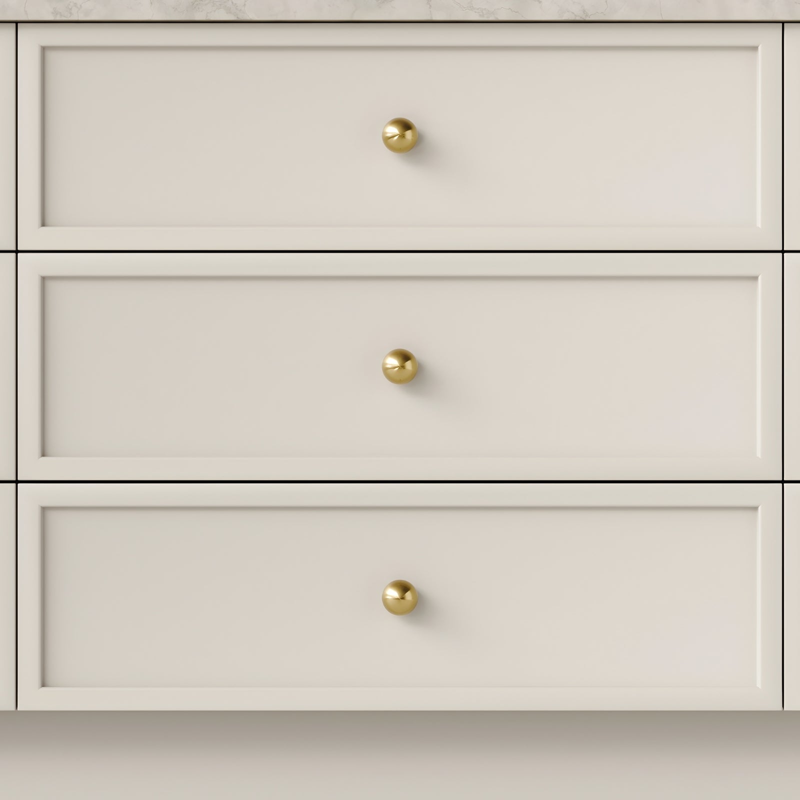 Iver Puerto 38mm Cabinet Knob Brushed Gold PVD 24090 - The Blue Space