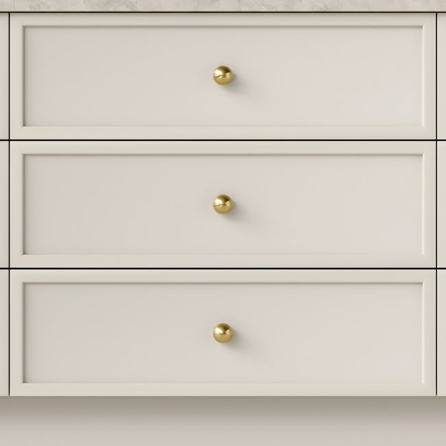 Iver Puerto 38mm Cabinet Knob Brushed Gold PVD 24090 - The Blue Space
