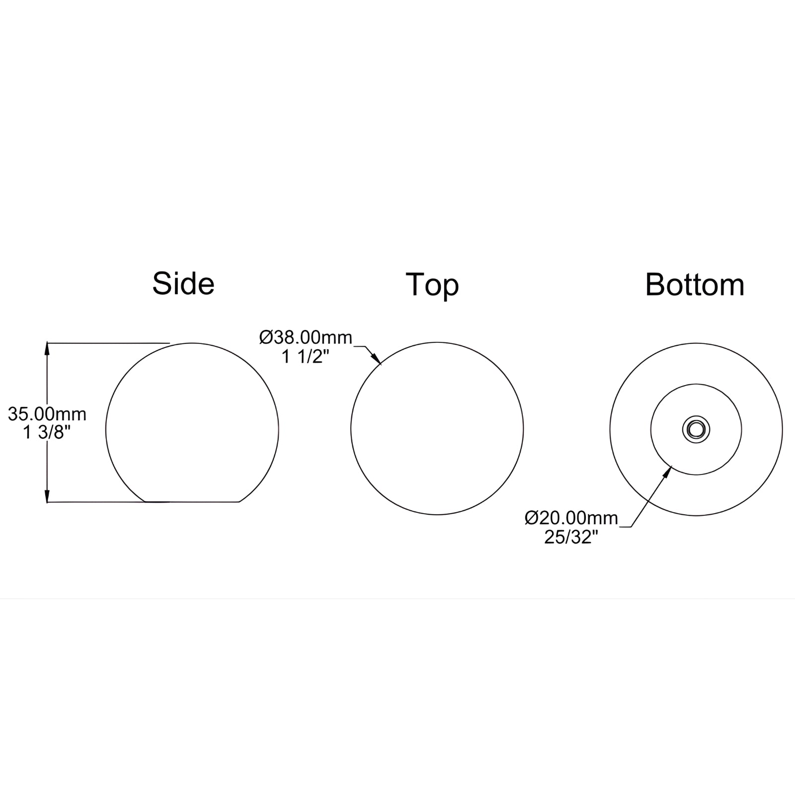 Line Drawing Iver Puerto 38mm Cabinet Knob Satin Nickel 24095 - The Blue Space