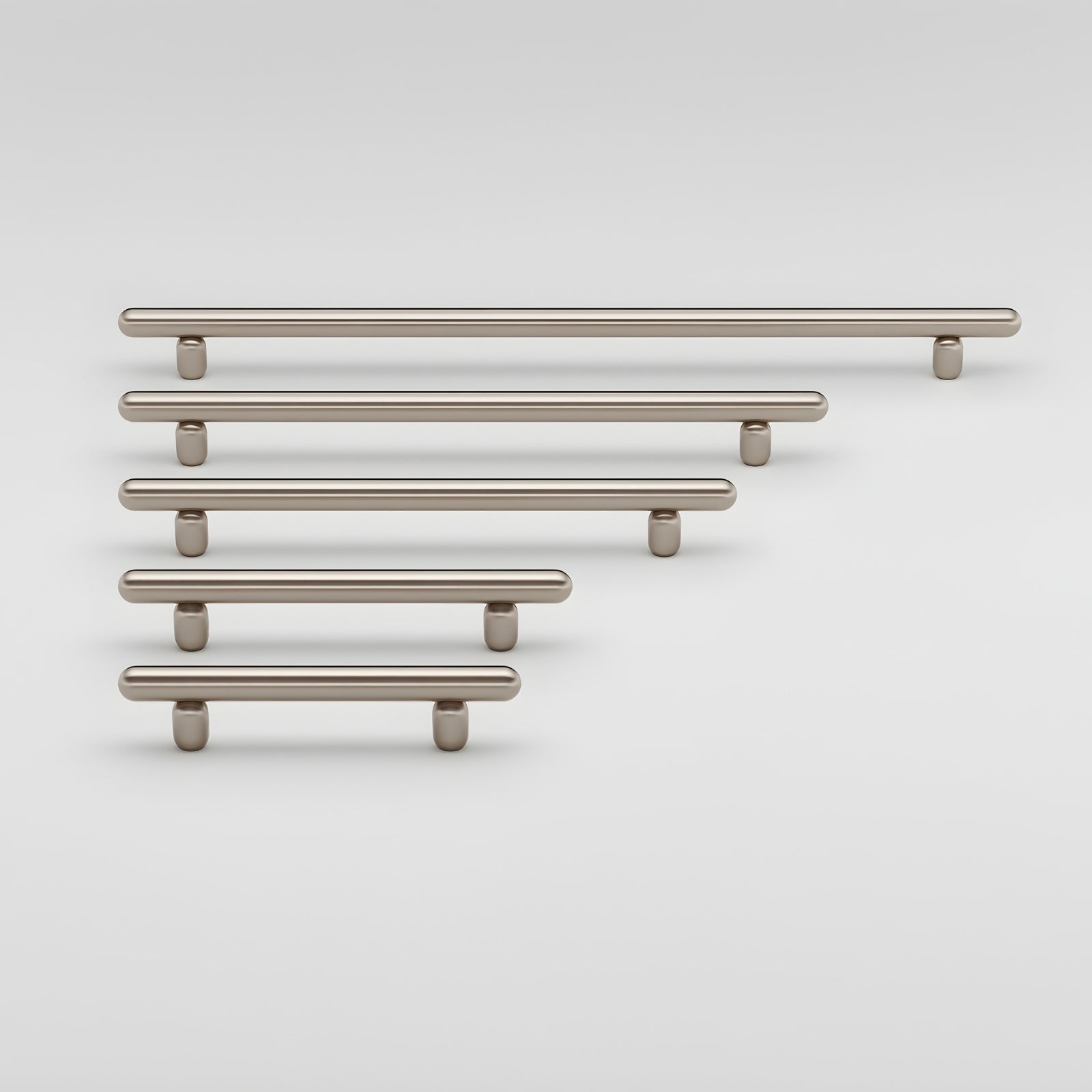 All Size Iver Puerto 450mm Cabinet Pull Handle Satin Nickel 24075 - The Blue Space