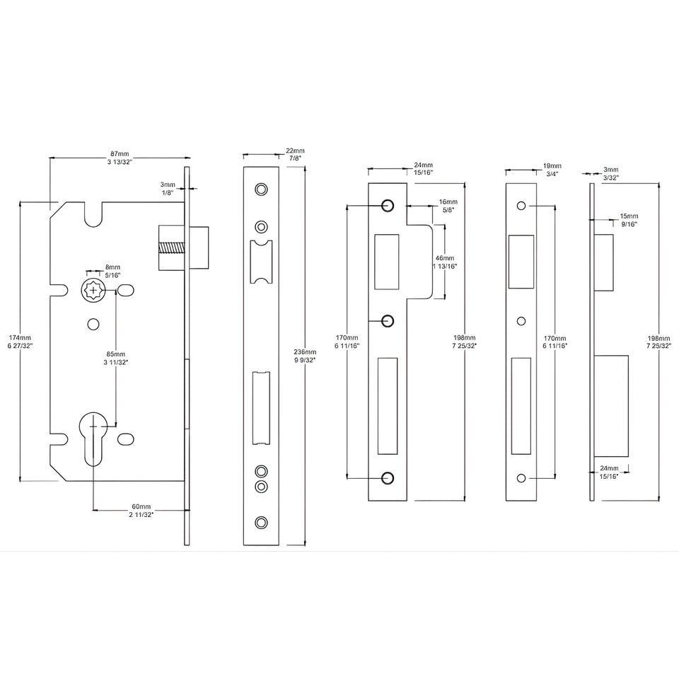 Iver Puerto Lever Round Rose Entrance Kit with Separate High Security Lock Key/Key Signature Brass