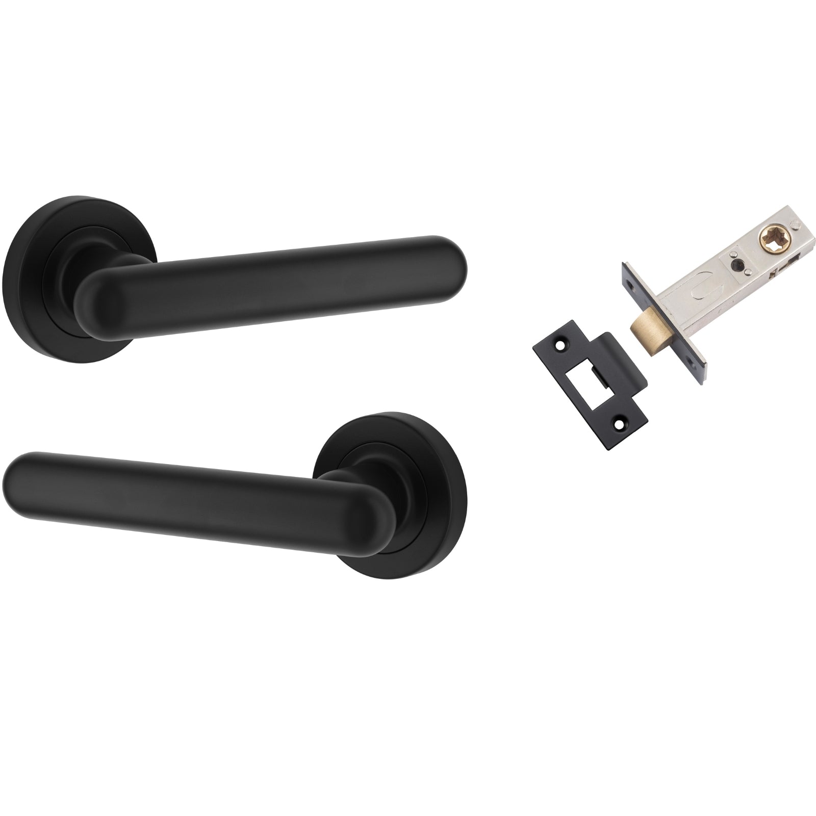 Iver Puerto Lever Round Rose Passage Kit Matte Black 24003KPASS60 - The Blue Space