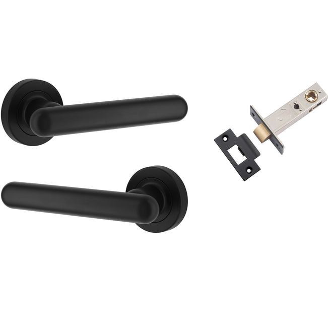Iver Puerto Lever Round Rose Passage Kit Matte Black 24003KPASS60 - The Blue Space