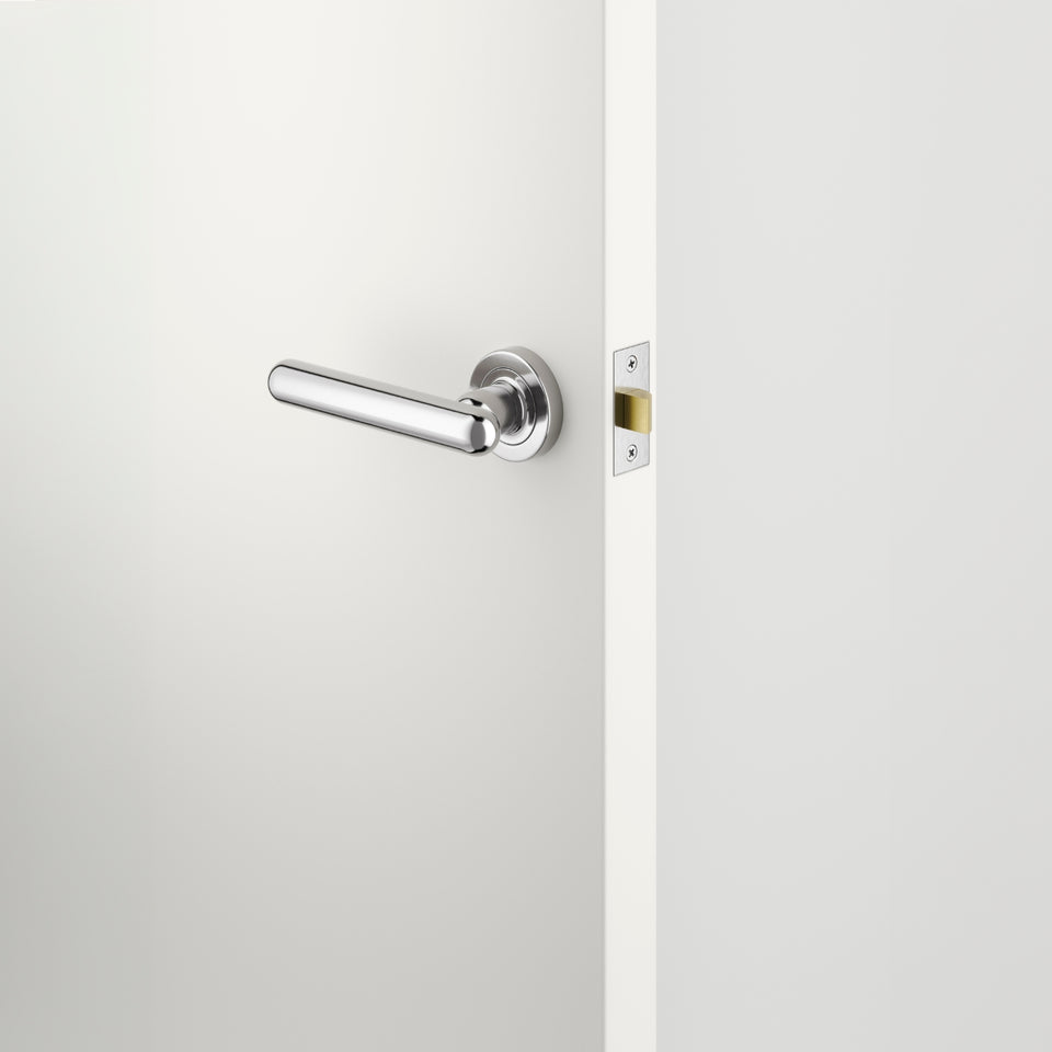 Iver Puerto Lever Round Rose Passage Kit Polished Chrome