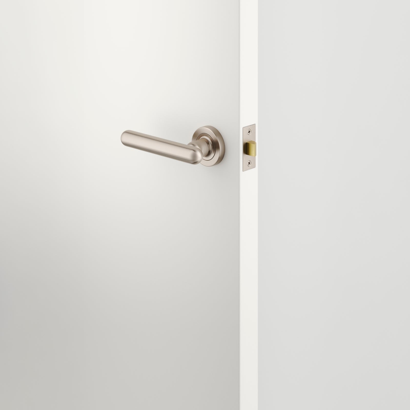 Lifestyle Iver Puerto Lever Round Rose Passage Kit Satin Nickel 24005KPASS60 - The Blue Space