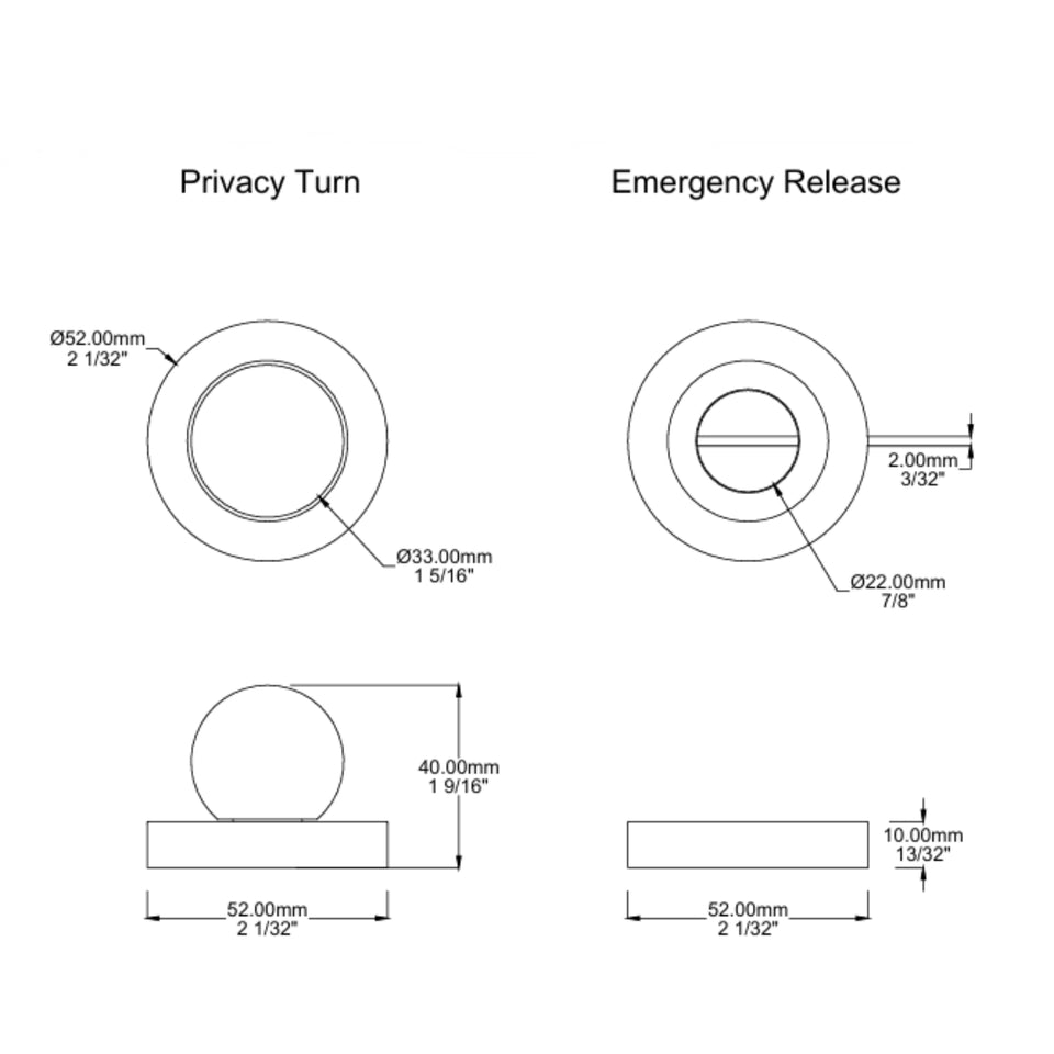 Iver Puerto Lever Round Rose Privacy Kit with Separate Privacy Turn Satin Nickel
