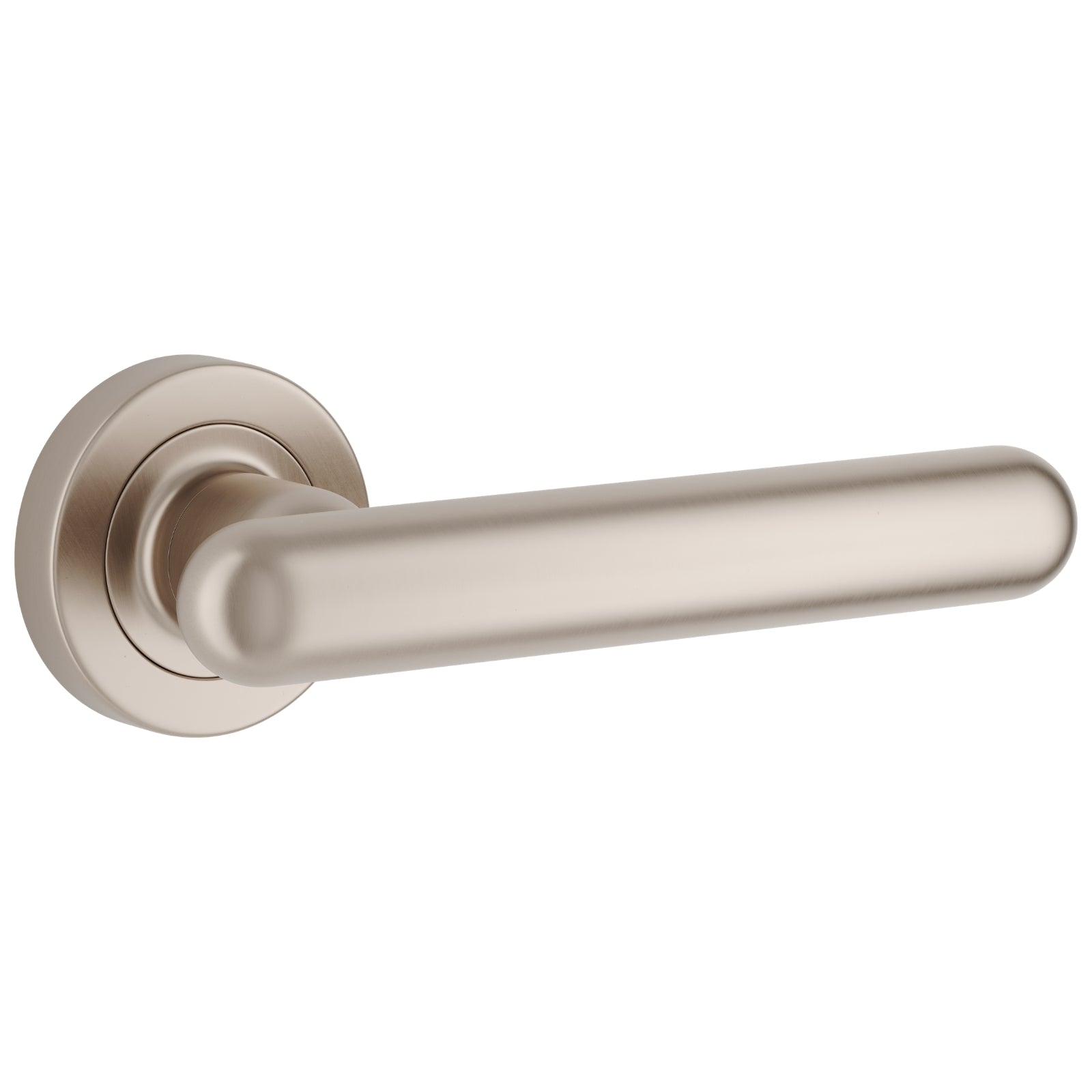 Iver Puerto Lever Round Rose Satin Nickel 24005 - The Blue Space