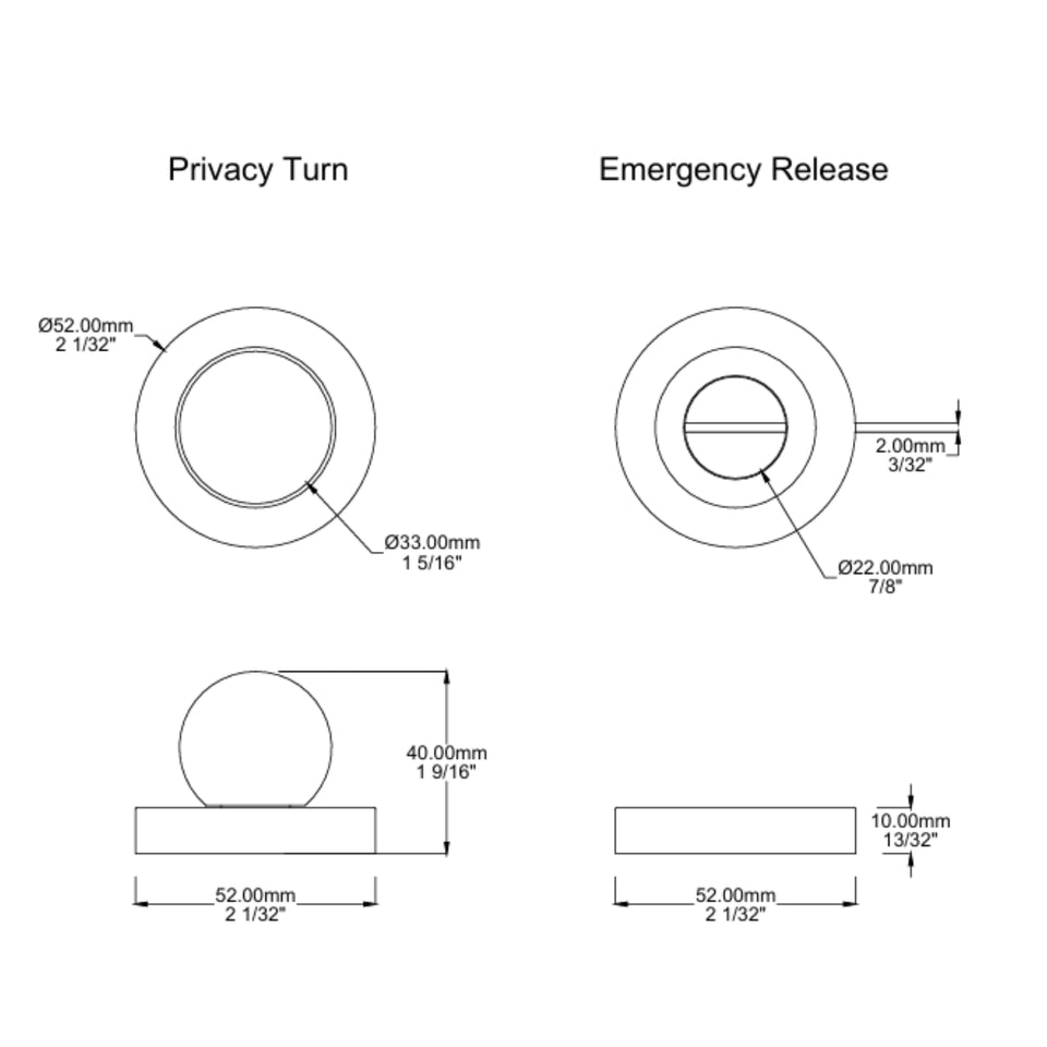 Iver Puerto Privacy Turn Round Polished Chrome