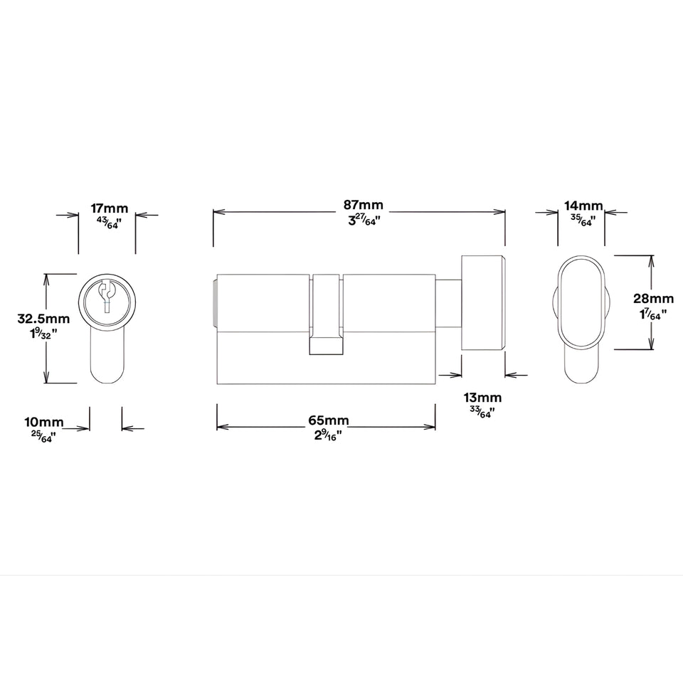 Iver Sarlat Lever Oval Backplate Entrance Kit with High Security Lock Brushed Brass