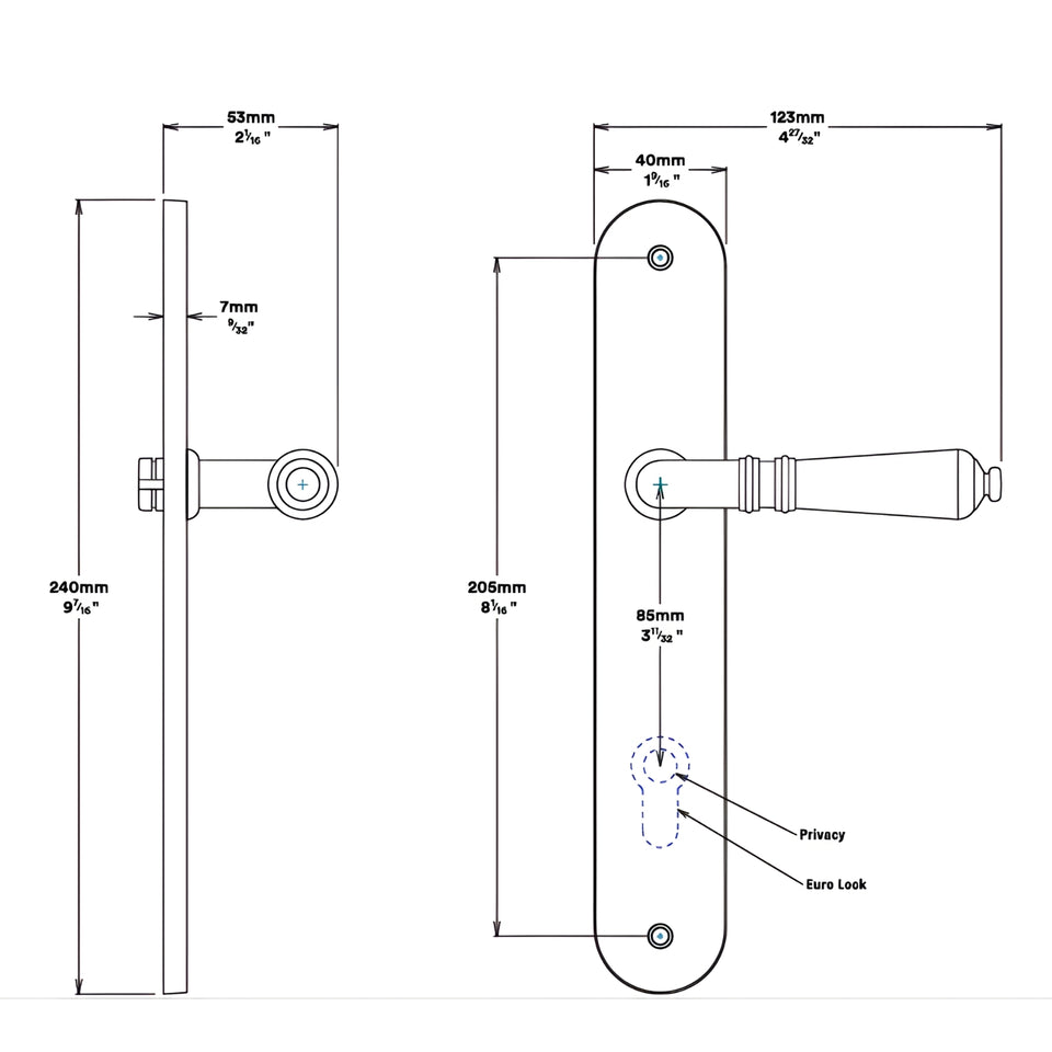 Iver Sarlat Lever Oval Backplate Entrance Kit with High Security Lock Brushed Gold