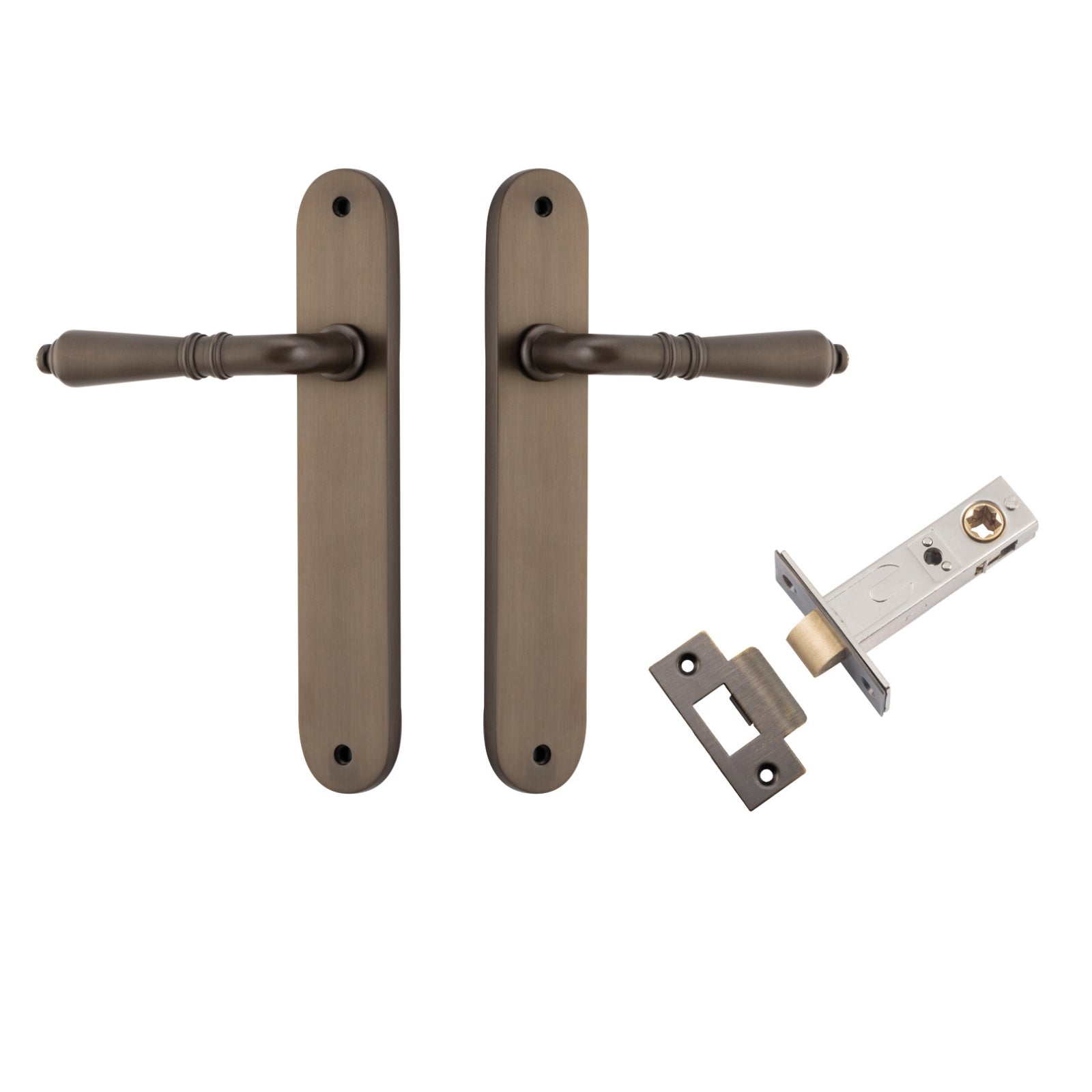 Iver Sarlat Lever Oval Backplate Passage Kit Signature Brass 10724KPASS60 - The Blue Space