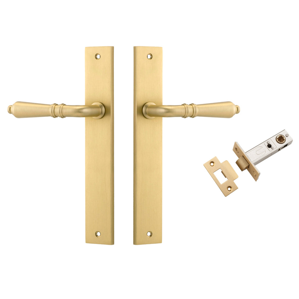 Iver Sarlat Lever Rectangular Backplate Passage Kit Brushed Gold