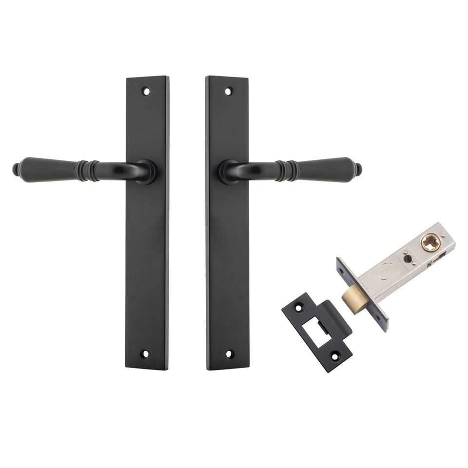 Iver Sarlat Lever Rectangular Backplate Passage Kit Matte Black