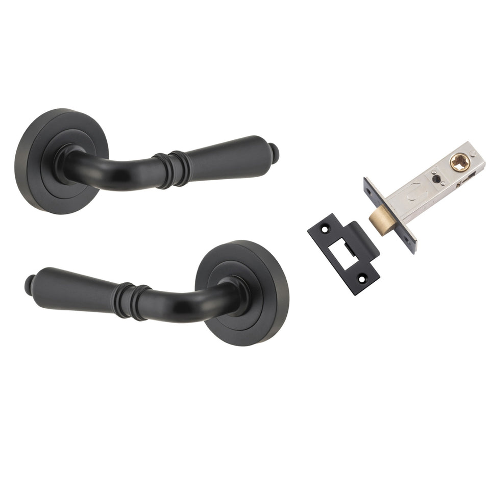 Iver Sarlat Lever Round Rose Passage Kit Matte Black