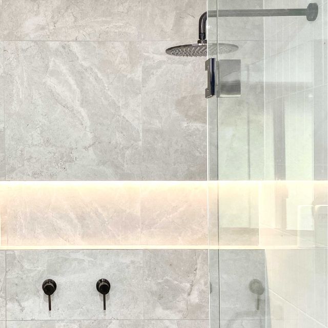 Ivory Tilly Tundra Stone Tile 3D Honed 600 x 600 x 10mm Porcelain 66TUNIH - The Blue Space