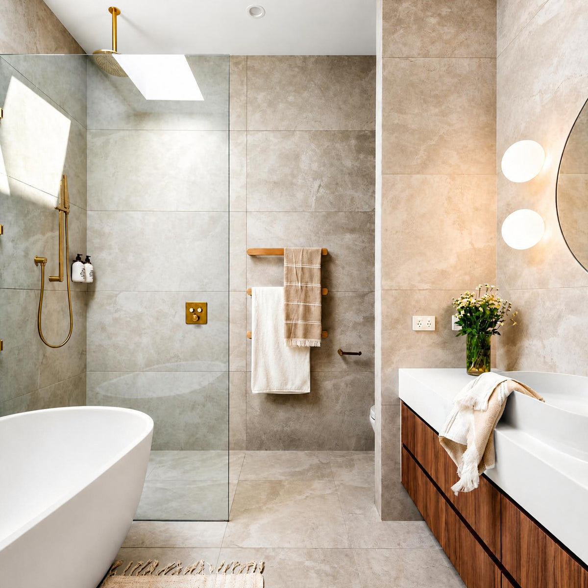 Ivory Tilly Tundra Stone Tile Matte Tech Grip 600 x 1200 x 10mm Porcelain