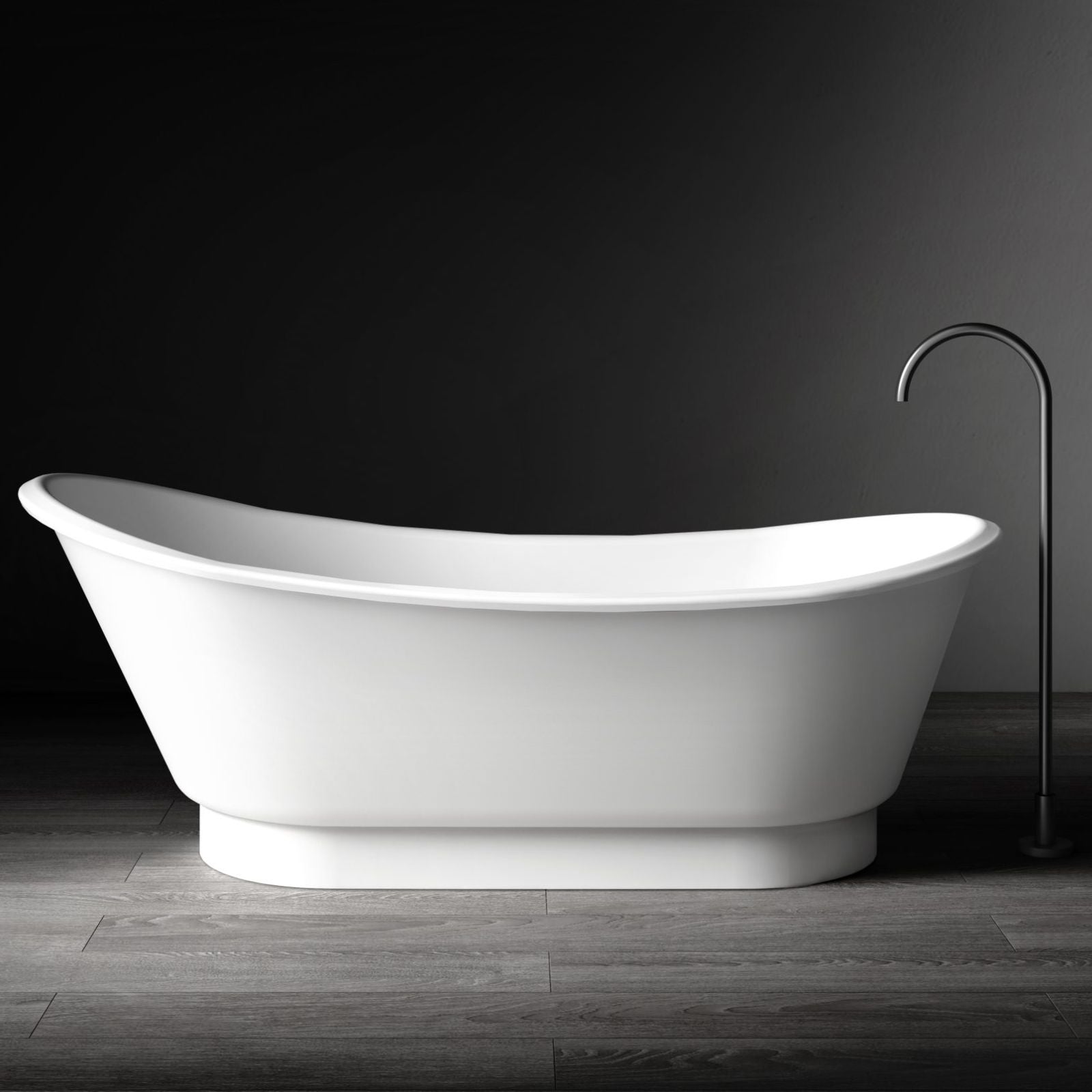Lifestyle 2 Kaskade Naomi Freestanding Slipper Stone Bath Matte White 1700mm VX110-1700 - The Blue Space