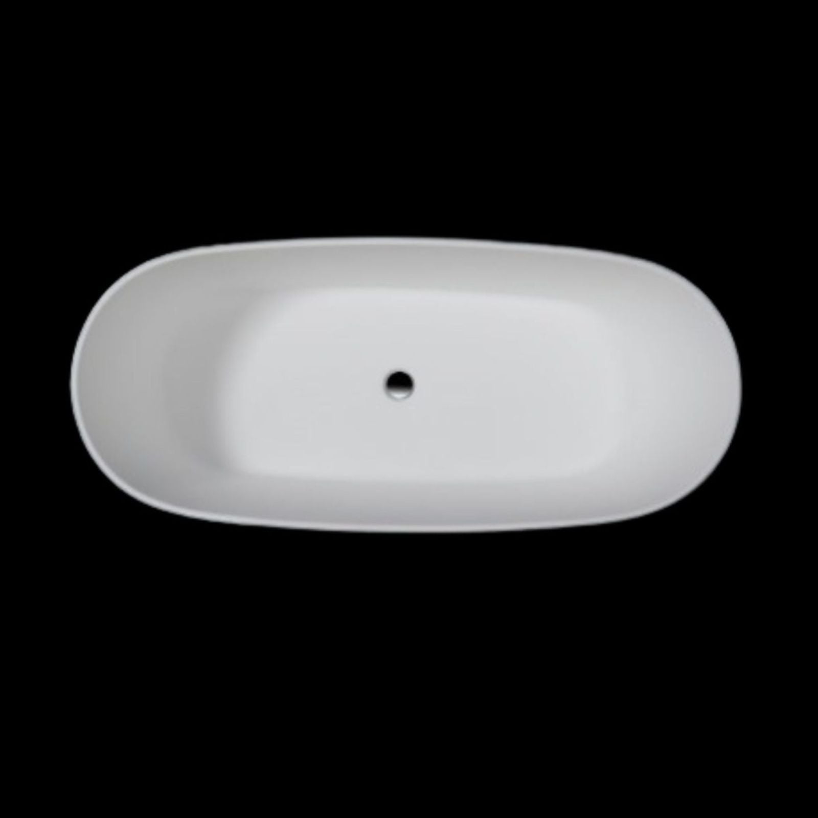 Top Kaskade Soaker Freestanding Stone Bath Matte White 1580mm VX47-1580 - The Blue Space